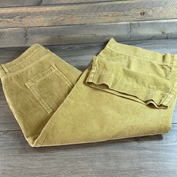 WRAP London Wide-Leg Cord Trousers Size US 12 Crop Pants Earthy Boho Academia - Picture 11 of 16